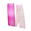 Reliant Ribbon Sheer Lovely Value Wired Edge Ribbon Azalea 1.5 in. x 50 yards 99908W-963-09K